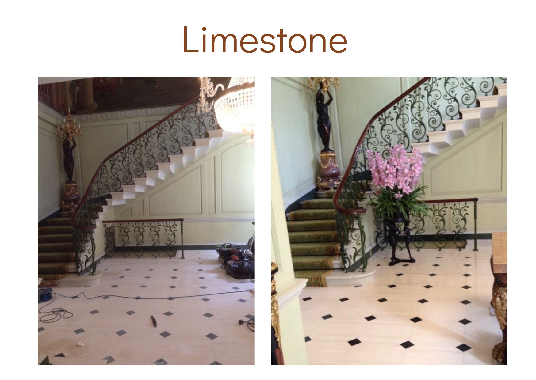 Limestone cleaned