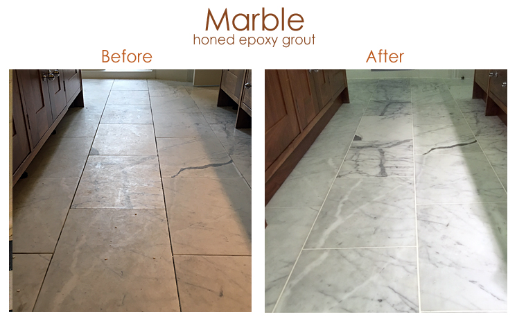 Marble honed epoxy grout