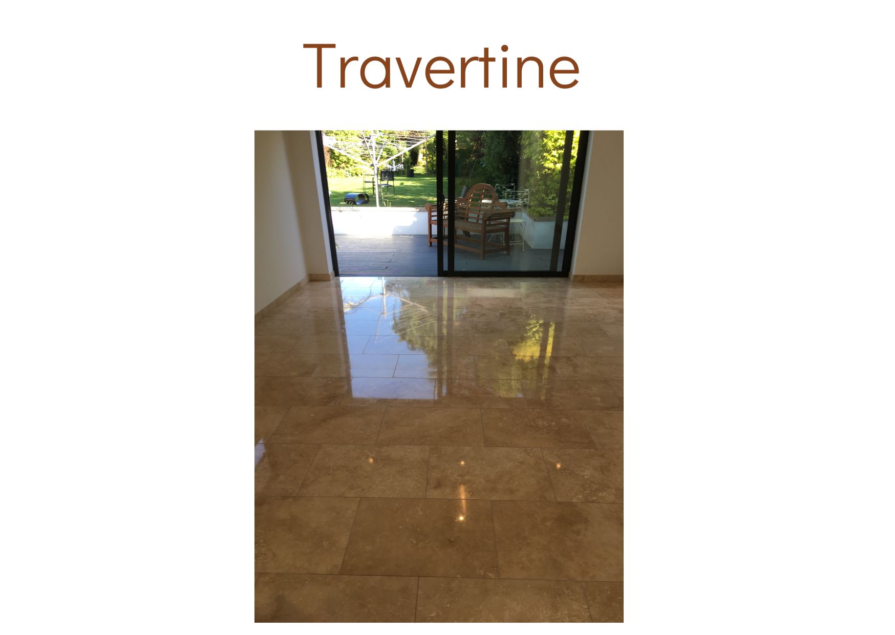 Travertine cleaned