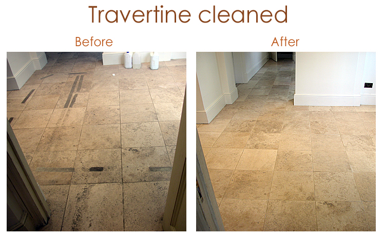 Travertine cleaned