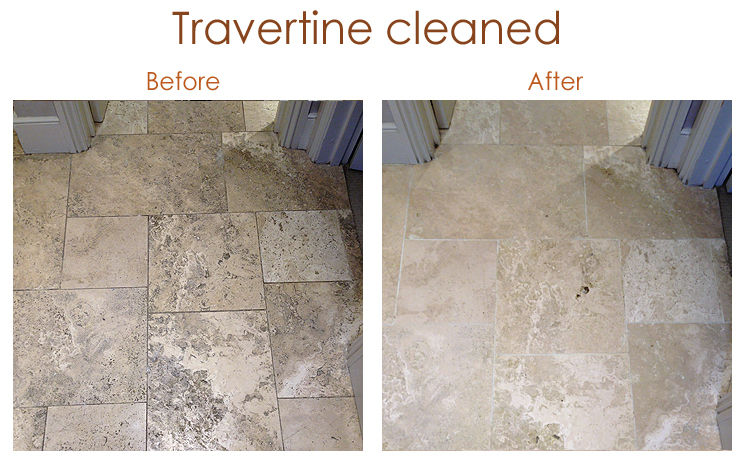 Travertine cleaned