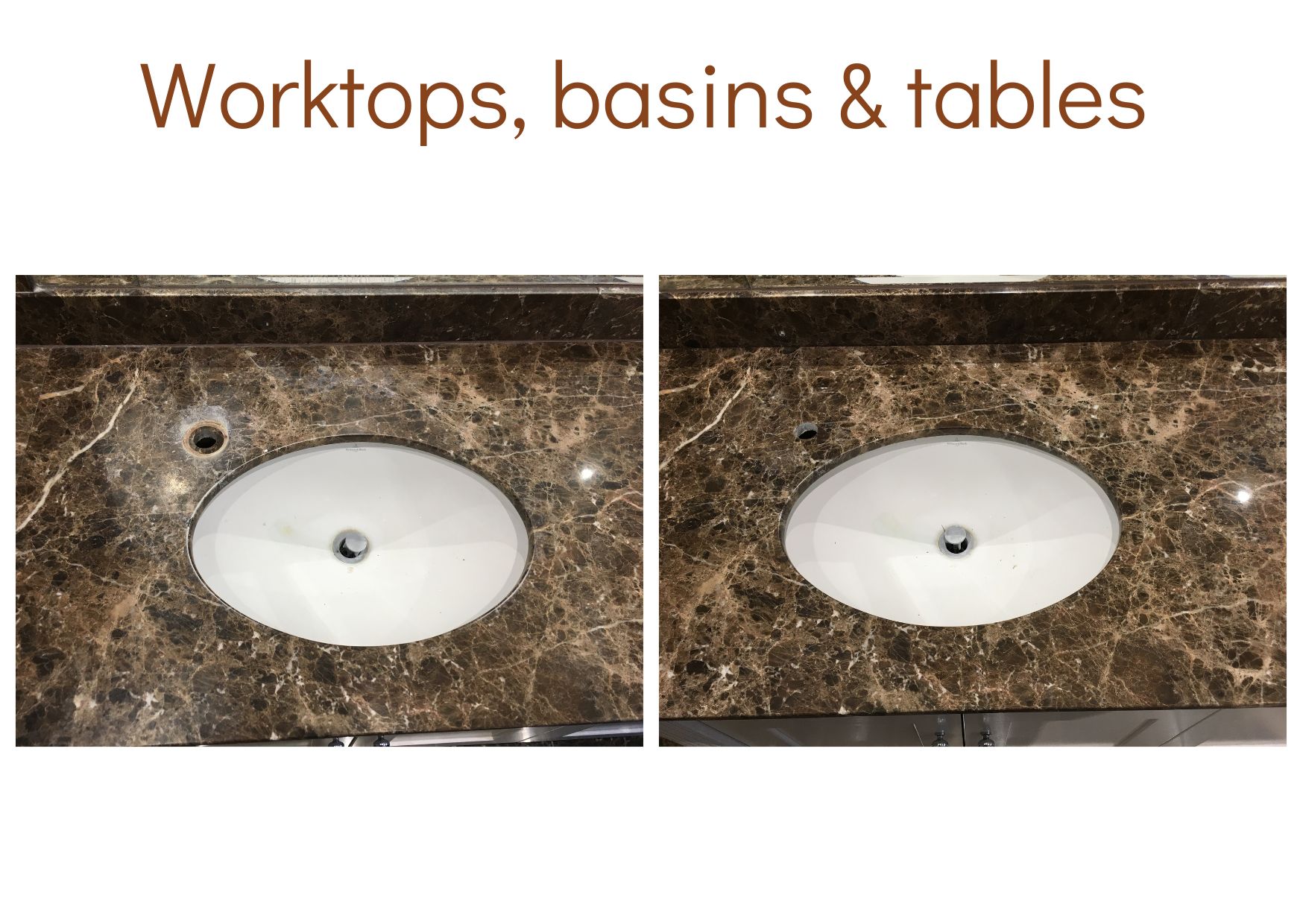 Worktops, basins & tables